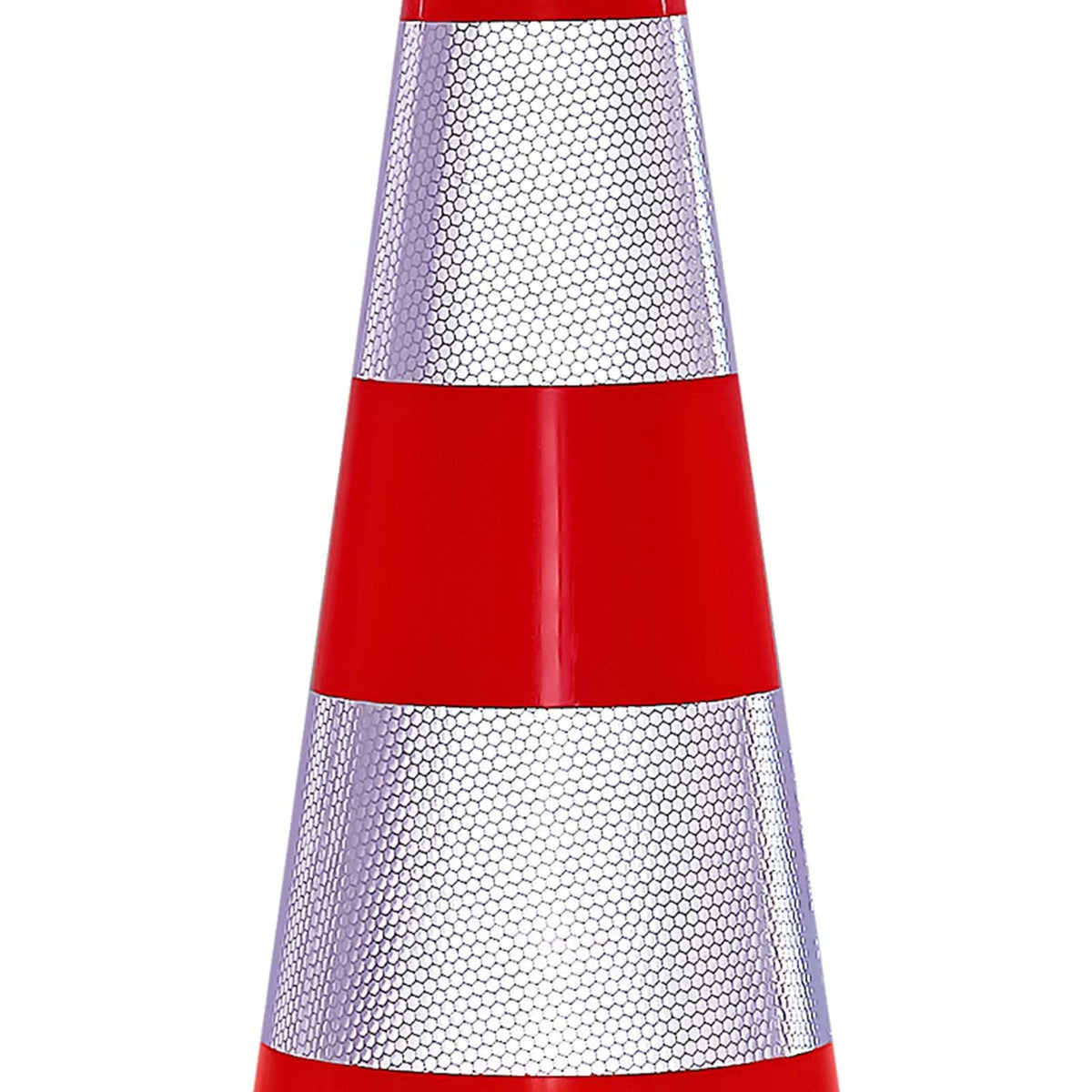 Safety Cones, 12 x 28\" Traffic Cones, PVC Orange Construction Cones, 2 Reflective Collars Traffic Cones with Weighted Base and Hand-Held Ring Used for Traffic Control, Driveway Road Parking