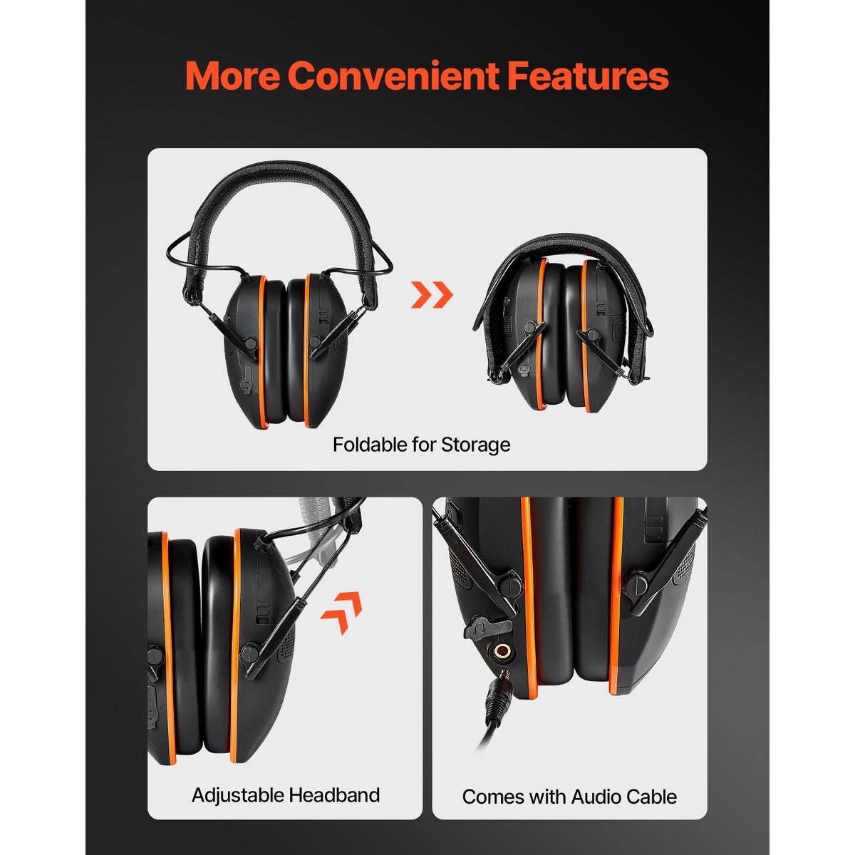 Safety Earmuffs, Electronic Ear Muffs with 5.3 Bluetooth Technology and Sound Amplification, Noise Reduction Headphone NRR23dB, Hearing Protection Earmuffs for Shooting, Lawn Mowing and Work