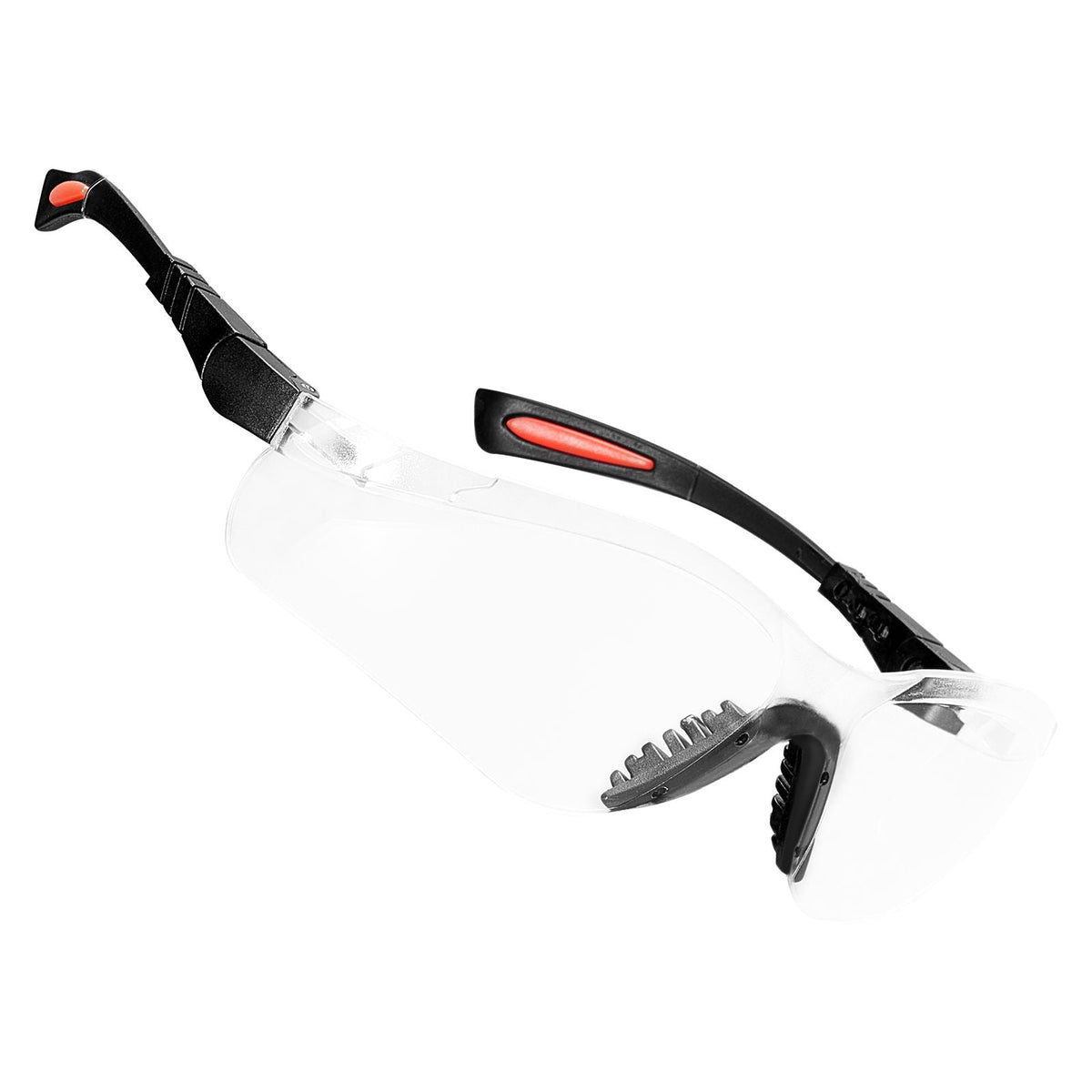 Safety Glasses, Anti-Fog and Scratch-Resistant Clear Lens, Safety Goggles with Adjustable Length and Angle, ANSI Z87.1+ Impact-Resistant Protective Eye Goggles, for Work, Lab & Construction