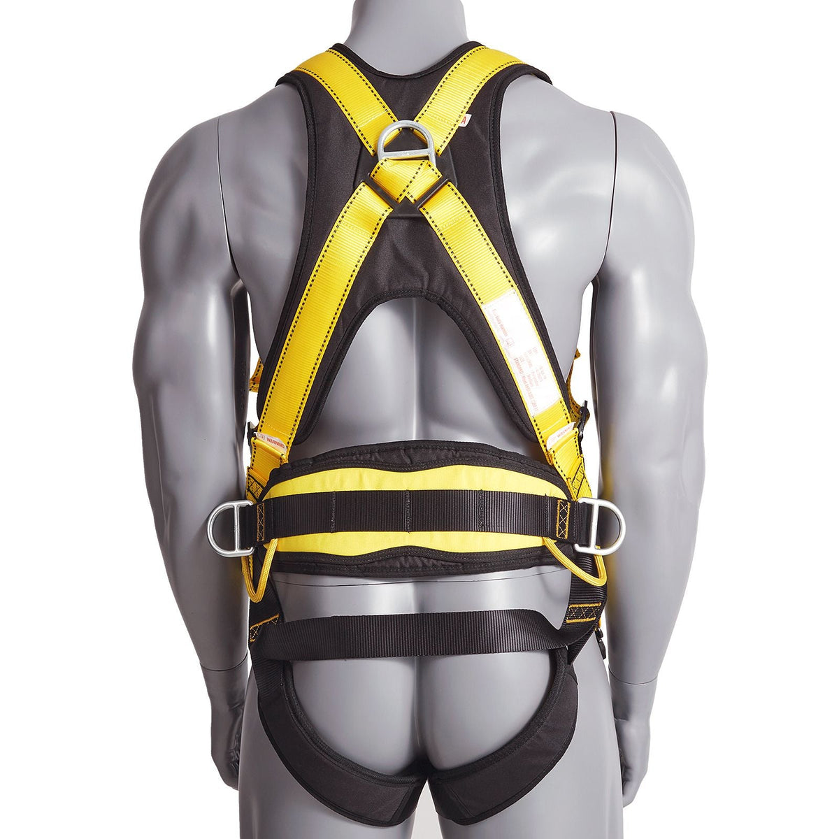 Safety Harness, Full Body Harness, Safety Harness Fall Protection with Added Padding, and Side Rings and Dorsal D-Rings and a Lanyard, ANSI/ASSE Z359.11-2014, 160 lbs Max Weight, S