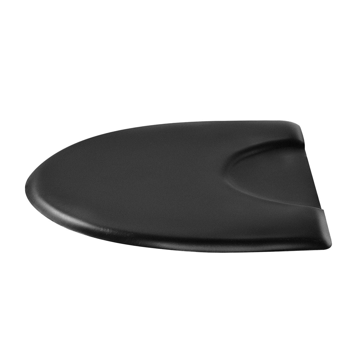 Salon Mat for Hair Stylist, 3 x 4 FT Semi-circle Salon Chair Mat, 1-inch Thickened Anti Fatigue Barber Shop Floor Mat with Round Cut Out, Easy-to-Clean PVC Surface & Anti-Trip Beveled Edges