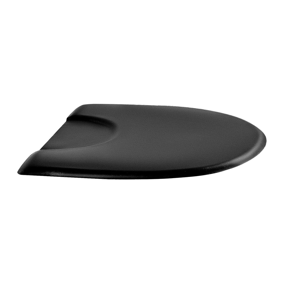 Salon Mat for Hair Stylist, 3 x 4 FT Semi-circle Salon Chair Mat, 1-inch Thickened Anti Fatigue Barber Shop Floor Mat with Round Cut Out, Easy-to-Clean PVC Surface & Anti-Trip Beveled Edges
