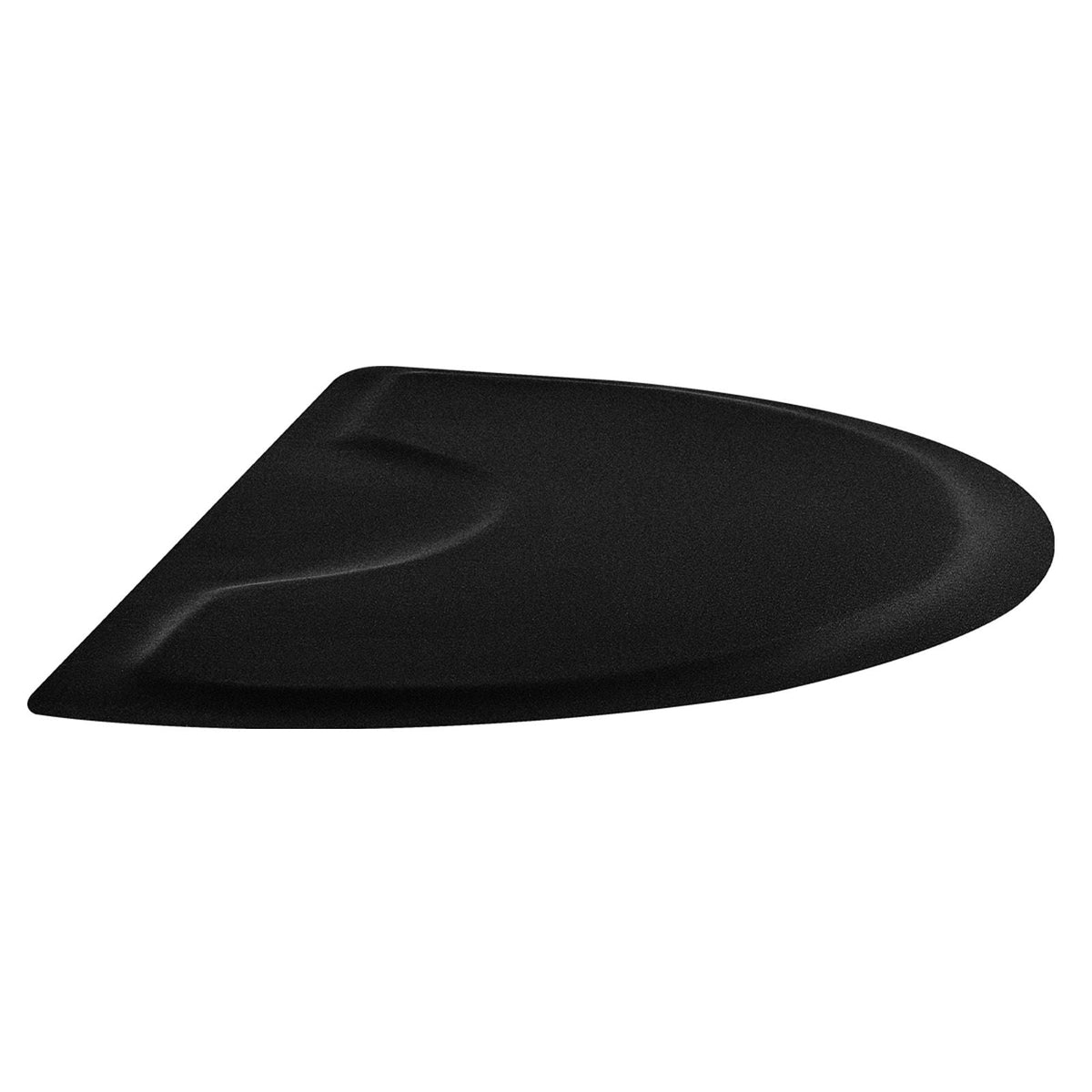 Salon Mat for Hair Stylist, 3 x 5 FT Semi-circle Salon Chair Mat, 1/2-inch Thickened Anti Fatigue Barber Shop Floor Mat with Round Cut Out, Easy-to-Clean PVC Surface & Anti-Trip Beveled Edges
