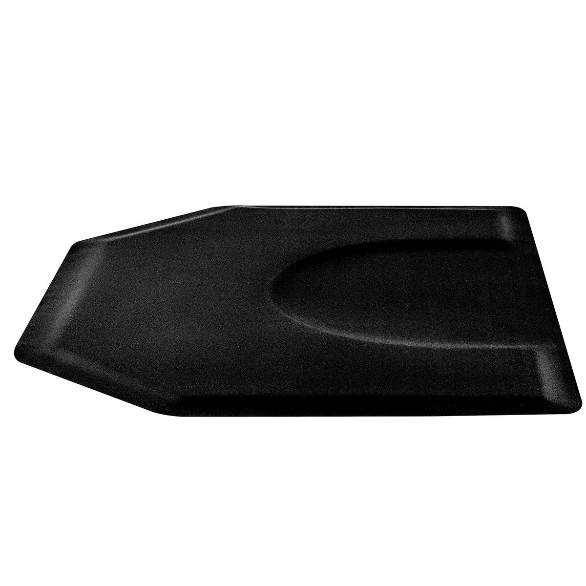 Salon Mat for Hair Stylist, 4 x 5 FT Hexagon Salon Chair Mat Anti Fatigue, 1/2-inch Thickened Barber Shop Floor Mat with Round Cut Out, Easy-to-Clean PVC Surface & Anti-Trip Beveled Edges
