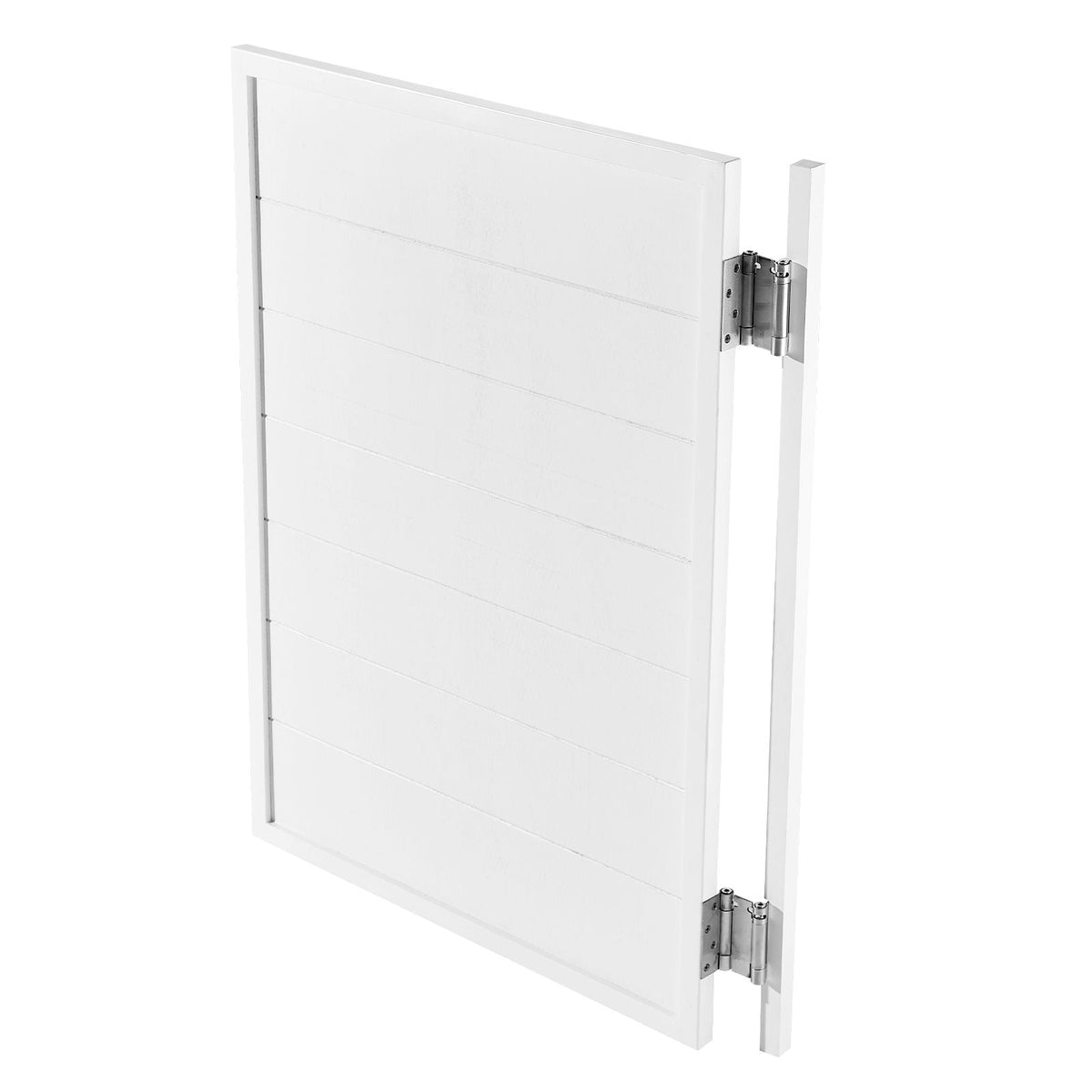 Saloon Doors, 32"W x 42" H Single Swinging Cafe Interior Doors, Square Design Premium Pine Wood, with Hinges & Hardware Kit, Easy to Install, for Hallway Kitchen Bar Pub Entrance, White