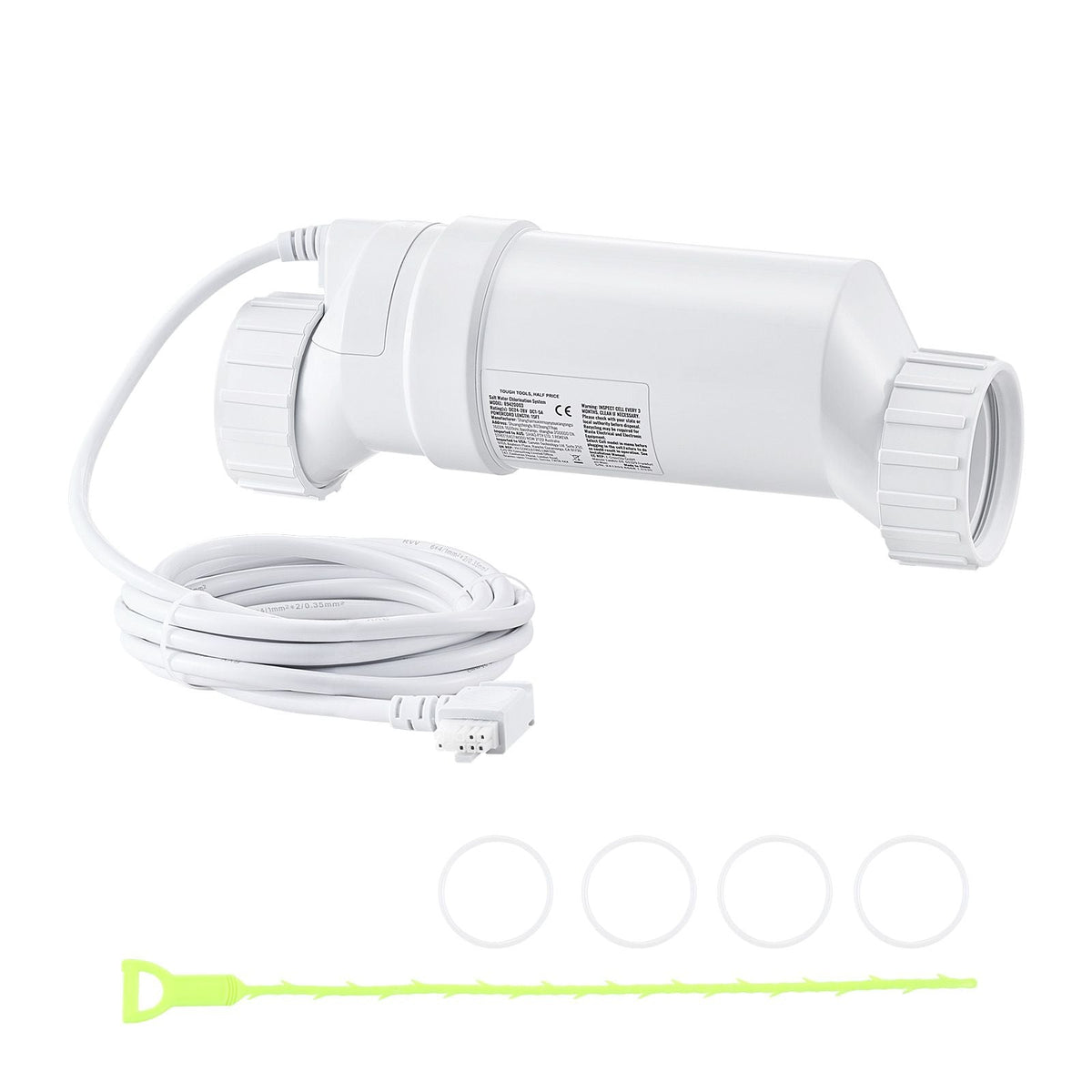 Salt Water Chlorinator System, Pool Chlorination Cell Fits for Hayward W3T-Cell-9 (T9), Pool Cell Salt Water System for In-Ground Swimming Pools up to 25,000 Gallons, 15 ft Power Line, White
