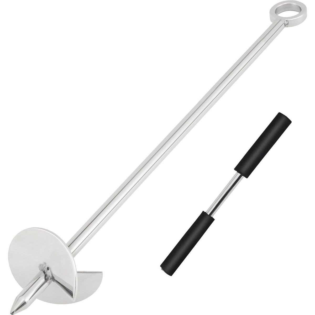 Sand Anchor, 18\" Length Auger to The Beach and Sandbar, 316 Stainless Steel Screw Anchor with Removable Handle, Bungee Line & Carry Bag, for Jet Ski PWC Pontoon Kayak