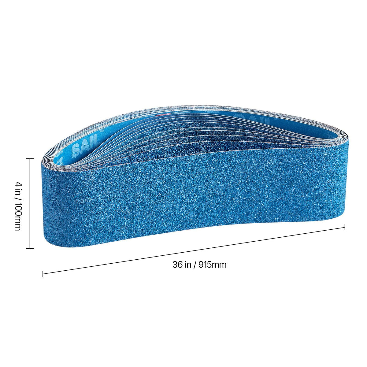 Sanding Belts, 4 x 36-inch Belt Sander Sanding Belts, 10PCS (2 of Each 40 60 80 120 240 Grits) Zirconia for Knife Sharpening, Metal Polishing, Stainless Steel, Nickel Alloy Finishing