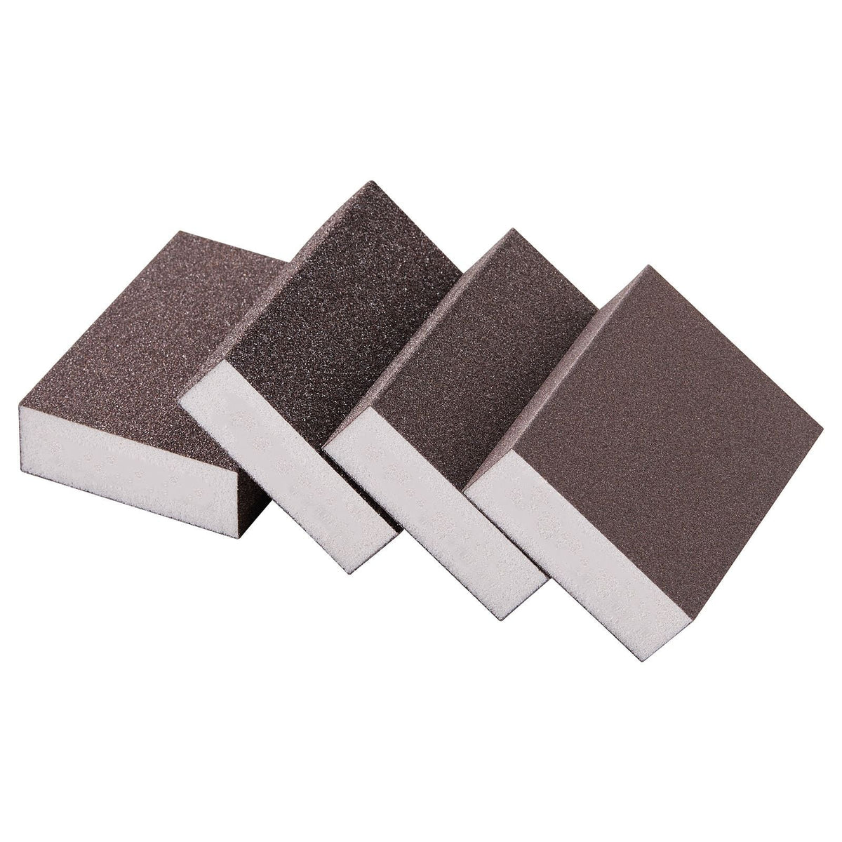 Sanding Sponge, 4 Pcs, 60/80/120/220 Grit Assortment, Washable and Reusable Sanding Blocks for Dry & Wet Use, Coarse to Fine Sandpaper Blocks, for Polishing Drywall Wood Plastic Metal Furniture