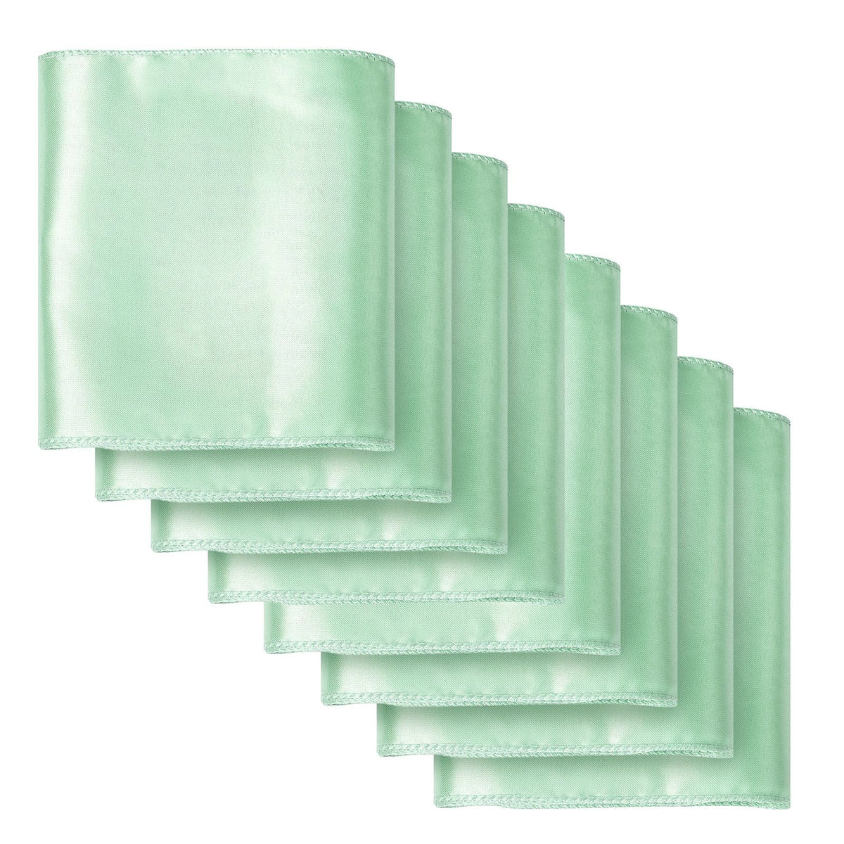 Satin Chair Sashes Bows, 100PCS Chair Ribbon Ties Back Sash, 7 x 108 inch, Light Green Wedding Reception Decoration, for Wedding Ceremony Baby Shower Party Events Banquet Chair Cover Decoration