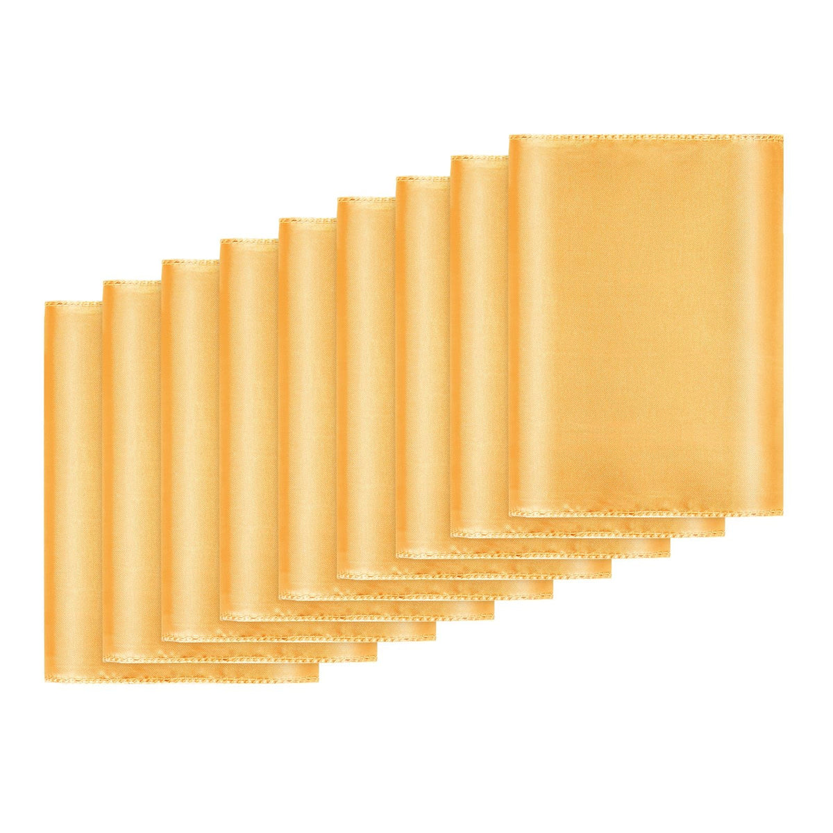 Satin Chair Sashes Bows, 50PCS Chair Ribbon Ties Back Sash, 7 x 108 inch, Gold Wedding Reception Decoration, for Wedding Ceremony Baby Shower Party Events Banquet Chair Cover Decoration