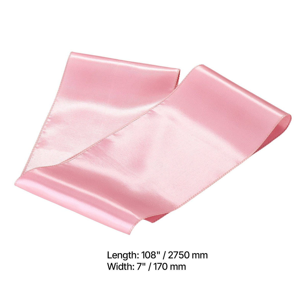 Satin Chair Sashes Bows, 50PCS Chair Ribbon Ties Back Sash, 7 x 108 inch, Rose Gold Wedding Reception Decoration, for Wedding Ceremony Baby Shower Party Events Banquet Chair Cover Decoration