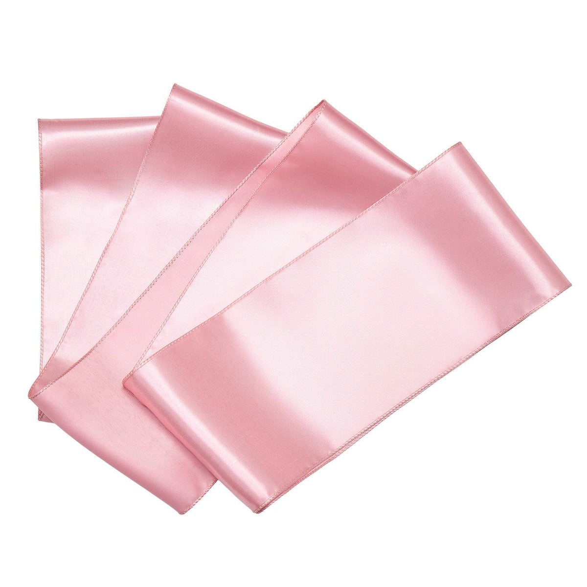 Satin Chair Sashes Bows, 50PCS Chair Ribbon Ties Back Sash, 7 x 108 inch, Rose Gold Wedding Reception Decoration, for Wedding Ceremony Baby Shower Party Events Banquet Chair Cover Decoration