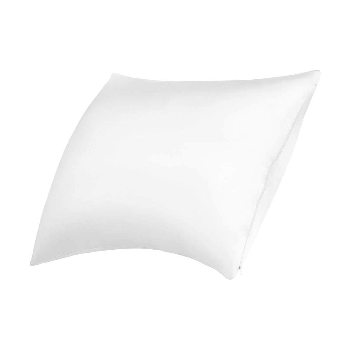 Satin Pillowcase, 2 Pack Standard Size Satin Pillow Cases for Hair and Skin, Similar to Silk Pillowcases with Hidden Zipper, Smooth, Soft and Breathable Cooling Pillowcase, for Sleeping (White)