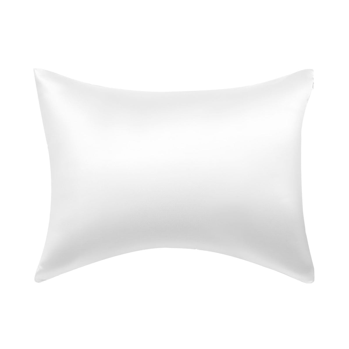 Satin Pillowcase, 2 Pack Standard Size Satin Pillow Cases for Hair and Skin, Similar to Silk Pillowcases with Hidden Zipper, Smooth, Soft and Breathable Cooling Pillowcase, for Sleeping (White)