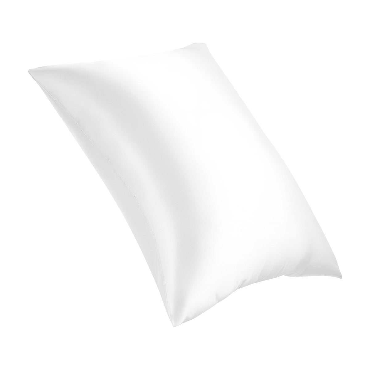 Satin Pillowcase, 2 Pack Standard Size Satin Pillow Cases for Hair and Skin, Similar to Silk Pillowcases with Hidden Zipper, Smooth, Soft and Breathable Cooling Pillowcase, for Sleeping (White)