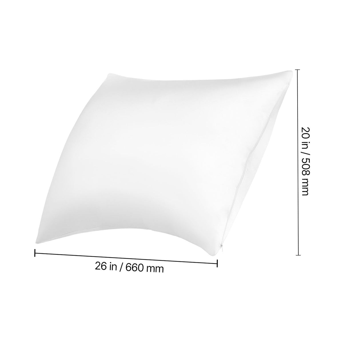 Satin Pillowcase, 2 Pack Standard Size Satin Pillow Cases for Hair and Skin, Similar to Silk Pillowcases with Hidden Zipper, Smooth, Soft and Breathable Cooling Pillowcase, for Sleeping (White)
