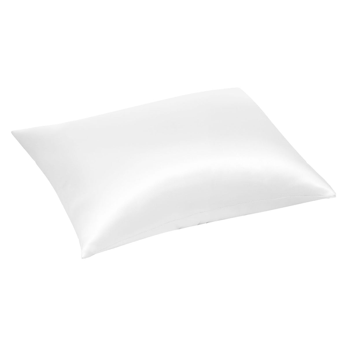 Satin Pillowcase, 2 Pack Standard Size Satin Pillow Cases for Hair and Skin, Similar to Silk Pillowcases with Hidden Zipper, Smooth, Soft and Breathable Cooling Pillowcase, for Sleeping (White)