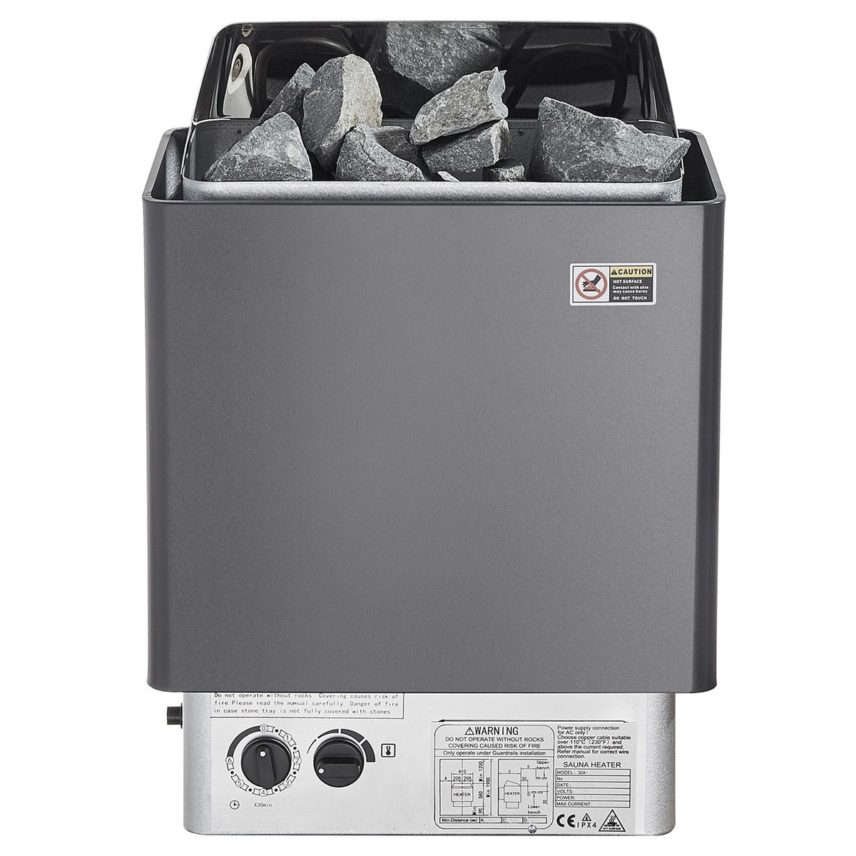 Sauna Heater, 3KW 220V Electric Sauna Stove, Steam Bath Sauna Heater with Built-In Controls, 3h Timer and Adjustable Temp for Max. 70-141 Cubic Feet, Home Hotel Spa Shower Use