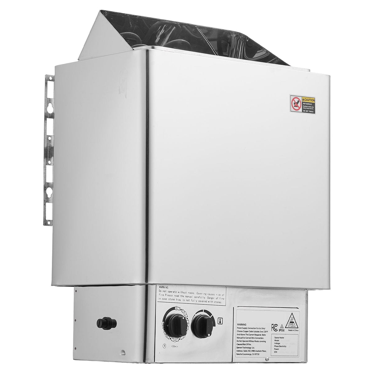 Sauna Heater, 4.5KW 240V Electric Sauna Stove, Dry Steam Bath Saunas Stove with Pre-Drilled Bracket, Fit 105 to 210 CU.FT Saunas Rooms, Steam Bath Stoves for Home, Commercial, Leisure Venues
