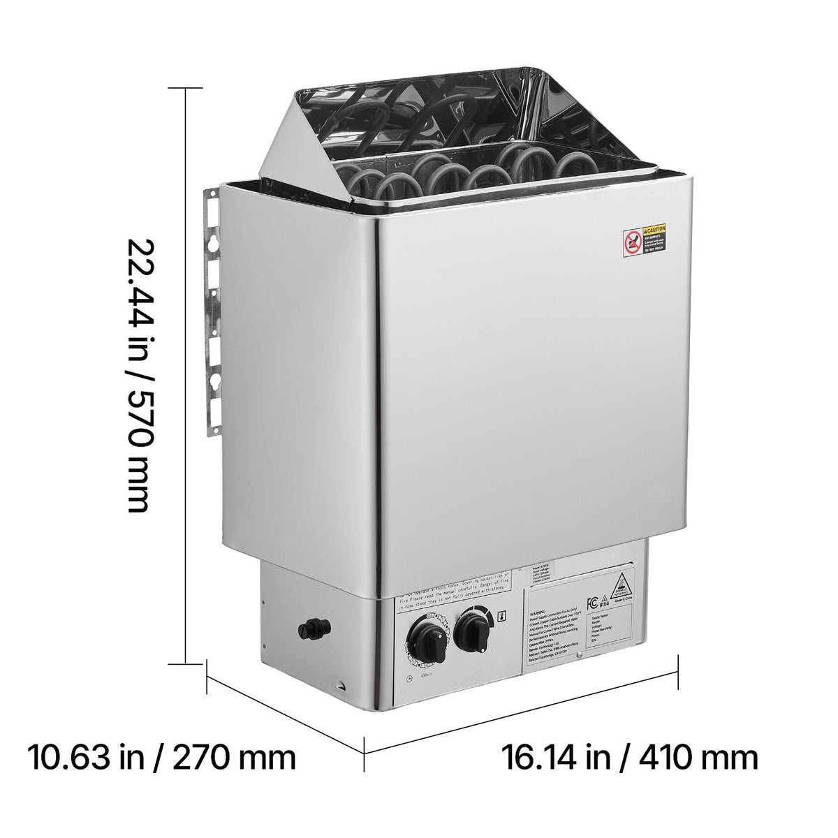 Sauna Heater, 4.5KW 240V Electric Sauna Stove, Dry Steam Bath Saunas Stove with Pre-Drilled Bracket, Fit 105 to 210 CU.FT Saunas Rooms, Steam Bath Stoves for Home, Commercial, Leisure Venues