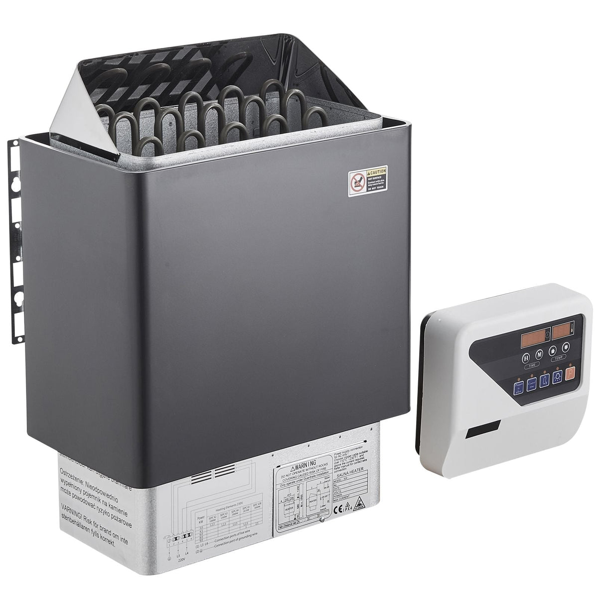 Sauna Heater, 9KW 220V Electric Sauna Stove, Steam Bath Sauna Heater with External Digital Controller, 3h Timer and Adjustable Temp for Max. 317-459 Cubic Feet, Home Hotel Spa Shower Use