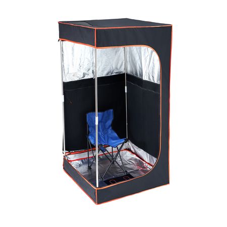 Sauna Tent Portable Full Size, 1400W Personal Sauna Kit for Home Spa, Detoxify & Soothing Infrared Heated Body Therapy, Time & Temperature Remote Control With Chair & Floor Mat