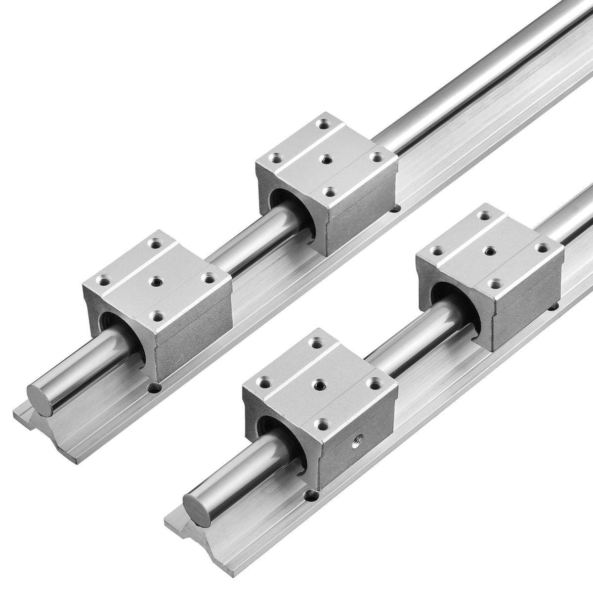 SBR20 1200mm Linear Guide Set, Comes with Two 47.2-inch SBR20 Rails and Four SBR20UU Bearings, Perfect for Crafting CNC Routers and Automation Equipment