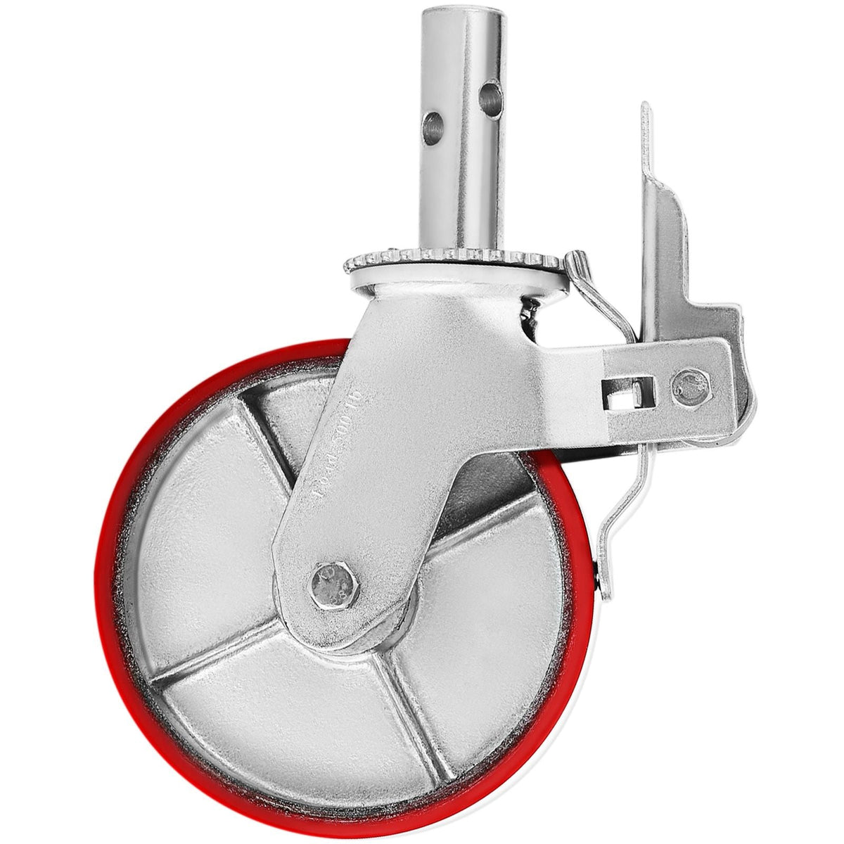 Scaffolding Wheels Set, Heavy Duty 4-Pack 8\" Scaffolding Casters, with 4400 Lbs Per Set and Locking Stem Casters with Brake, Polyurethane Replacement for Scaffold, Shelves, Workbench
