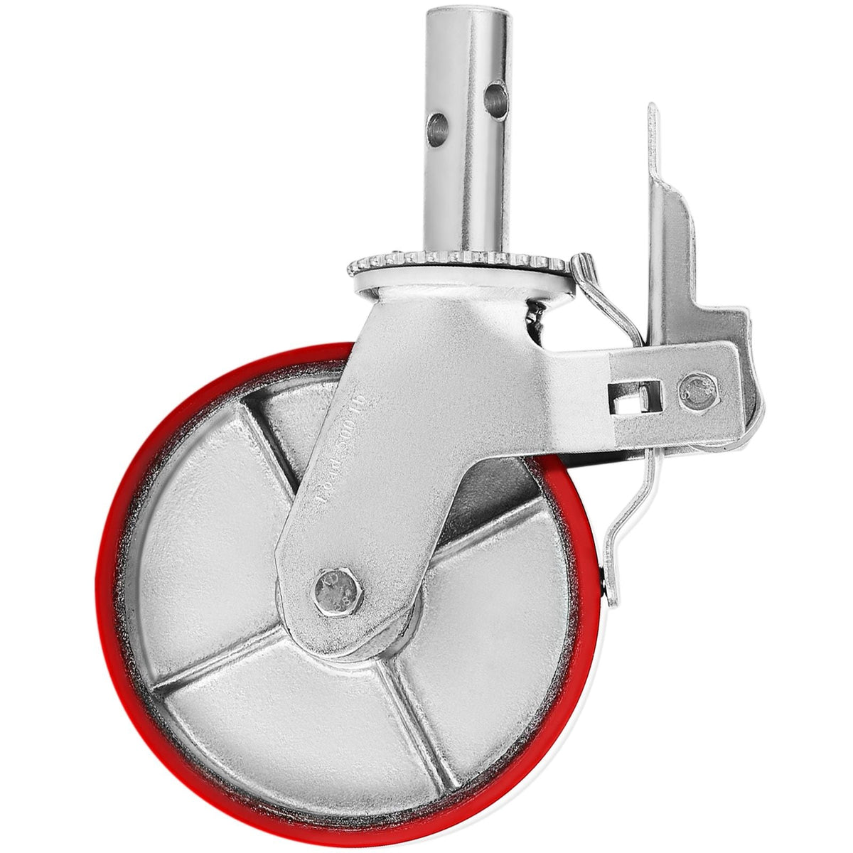 Scaffolding Wheels Set, Heavy Duty 4-Pack 8\" Scaffolding Casters, with 4400 Lbs Per Set and Locking Stem Casters with Brake, Polyurethane Replacement for Scaffold, Shelves, Workbench