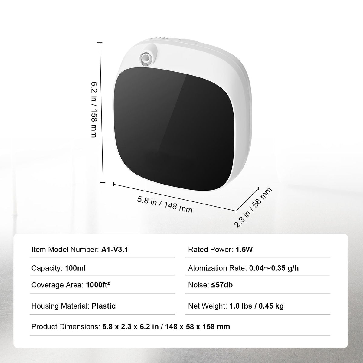 Scent Air Machine, 100ml Bluetooth Smart Essential Oil Diffuser, 1000sq.ft Waterless Scent Diffuser with Cold Air Technology, Aromatherapy Diffuser Machine for Home, Office, Hotel, Spa