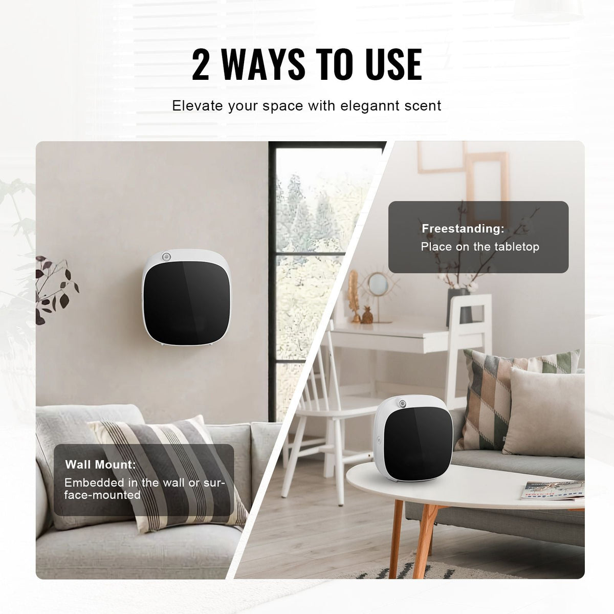 Scent Air Machine, 100ml Bluetooth Smart Essential Oil Diffuser, 1000sq.ft Waterless Scent Diffuser with Cold Air Technology, Aromatherapy Diffuser Machine for Home, Office, Hotel, Spa