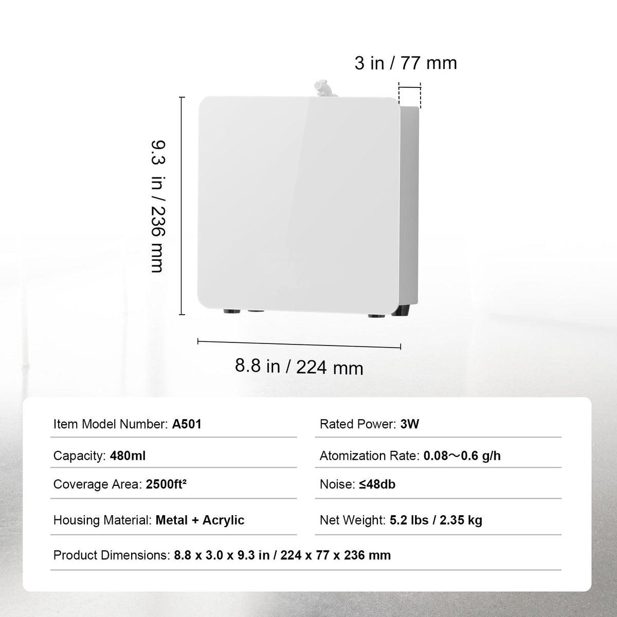 Scent Air Machine, 480ml Bluetooth Smart Essential Oil Diffuser, 2500sq.ft Waterless Scent Diffuser with Cold Air Technology, Aromatherapy Diffuser Machine for Home, Office, Hotel, Spa