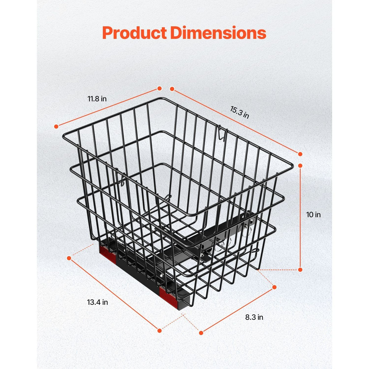 Scooter Rear Basket, Heavy Duty Metal Wire Basket with Handle, Spacious Cargo Basket, Works with 1-inch Receiver, Compatible with Most Golden, Drive & Pride Mobility Scooter