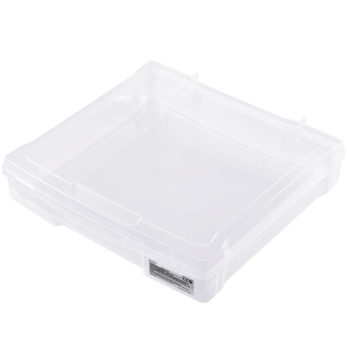 Scrapbook Paper Storage, 6 Pack Stackable Plastic Board Game Boxes, Clear Multi-Purpose Document Case with Rounded Corners and Double Latches, for Office Essentials Tools Arts Crafts Supplies