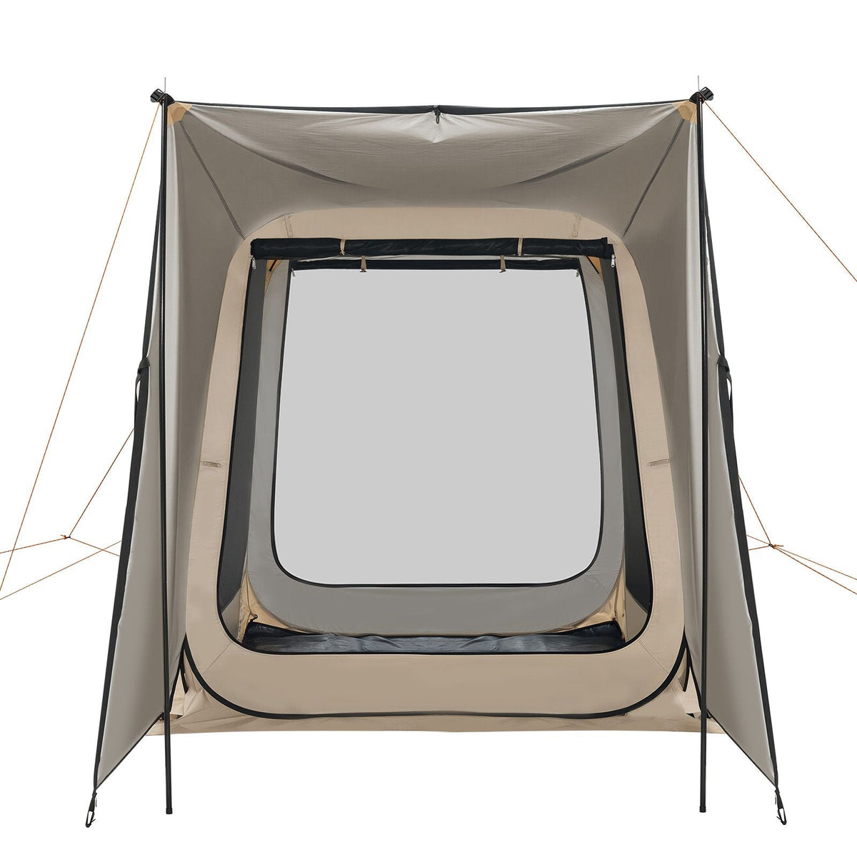 Screen House Tent, 6 x 6 ft, 4-6 Person Pop Up SUV Tailgate Tent, Portable Screened in Canopy with Carry Bag, Netting Sides, for Car Camping, Garden, Patio, Backyard, Outdoor Activities, Beige