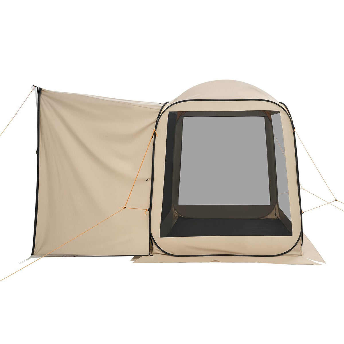 Screen House Tent, 6 x 6 ft, 4-6 Person Pop Up SUV Tailgate Tent, Portable Screened in Canopy with Carry Bag, Netting Sides, for Car Camping, Garden, Patio, Backyard, Outdoor Activities, Beige