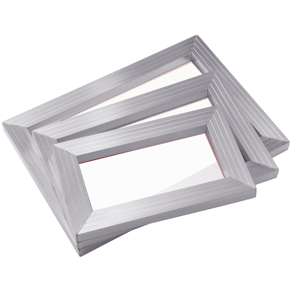 Screen Printing Kit, 3 PCS Aluminum Silk Screen Printing Frames, 5 Glitters and Screen Printing Squeegees and Transparency Films, 6x10/8x12/10x14inch 110 Count Mesh, for DIY T-shirts Printing
