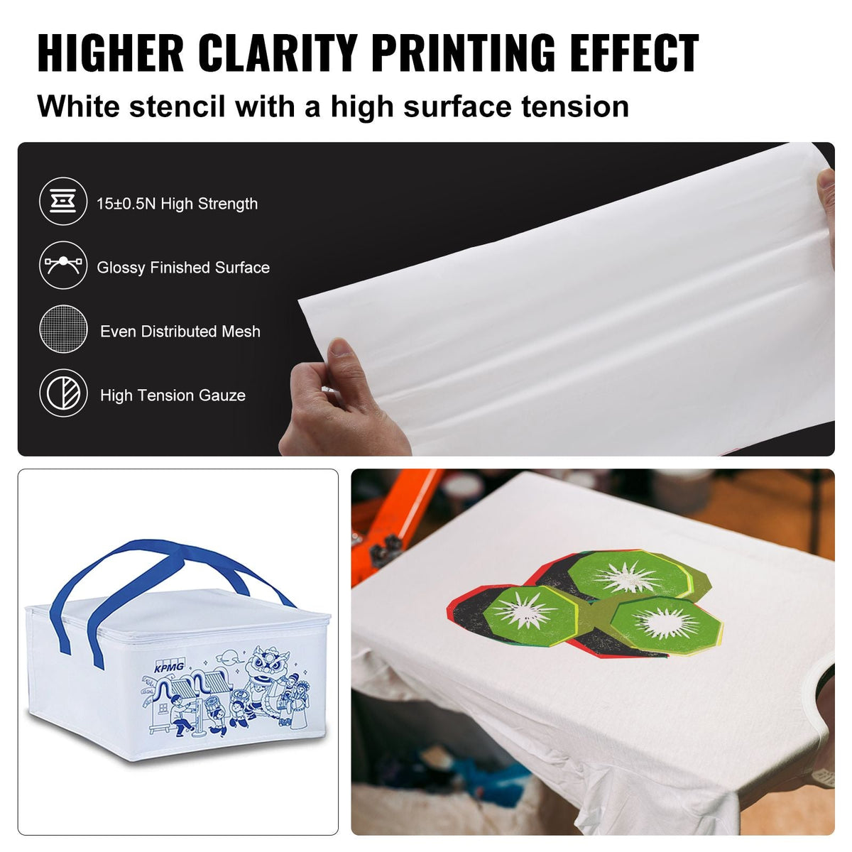 Screen Printing Kit, 4 Pieces Aluminum Silk Screen Printing Frames, 20x24inch Silk Screen Printing Frame with 355 Count Mesh, High Tension Nylon Mesh and Sealing Tape for T-shirts DIY Printing