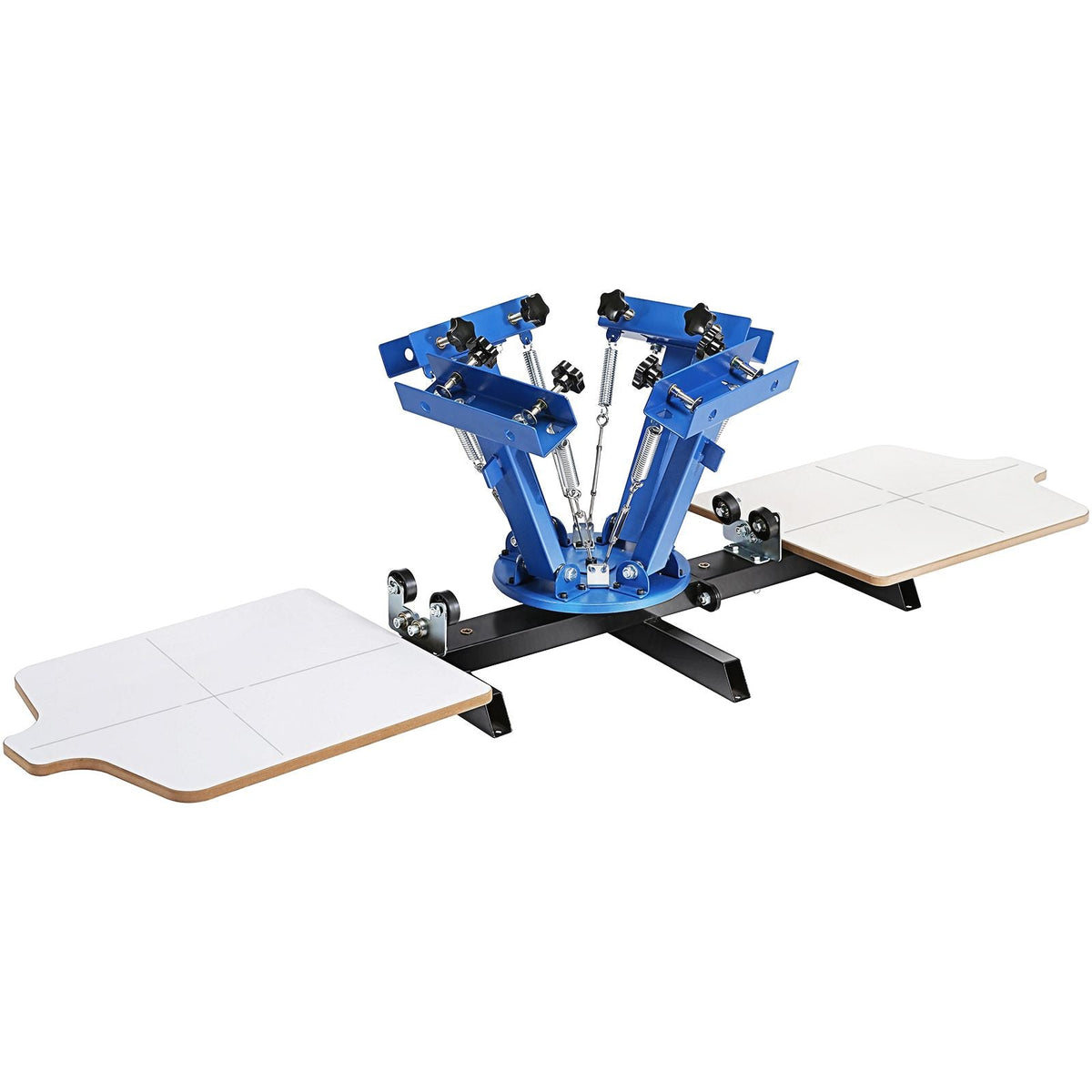 Screen Printing Machine, 4 Color 2 Station, 360° Rotable Silk Screen Printing Press, 21.2 x 17.7in / 54 x 45cm Screen Printing Press, Dual-layer Positioning Pallet for DIY T-shirt Printing