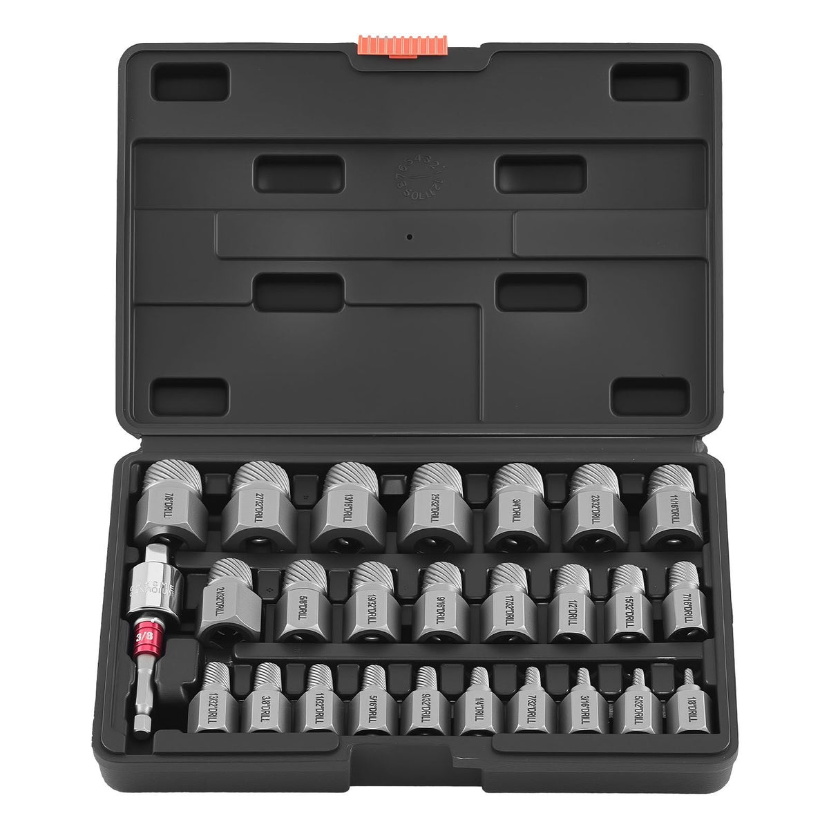 Screw Extractor Set, 27 Pieces Hex Head Multi-Spline Easy Out Bolt Extractor Tool, with Adapters, Solid Storage Case, Cr-Mo Steel Stripped Bolt Remover for Removing Rounded, Broken Bolts, Screws