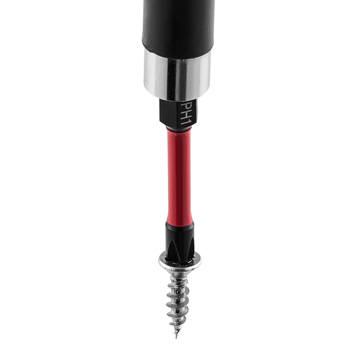 Screwdriver Bit Set, 101-Piece, Magnetic Phillips, Pozidriv, Slotted, Square, Torx, Hex Bits, Hex Nut Sockets, Extension Rod with Storage Case, High-Strength S2 Alloy Steel, Blackened Finish