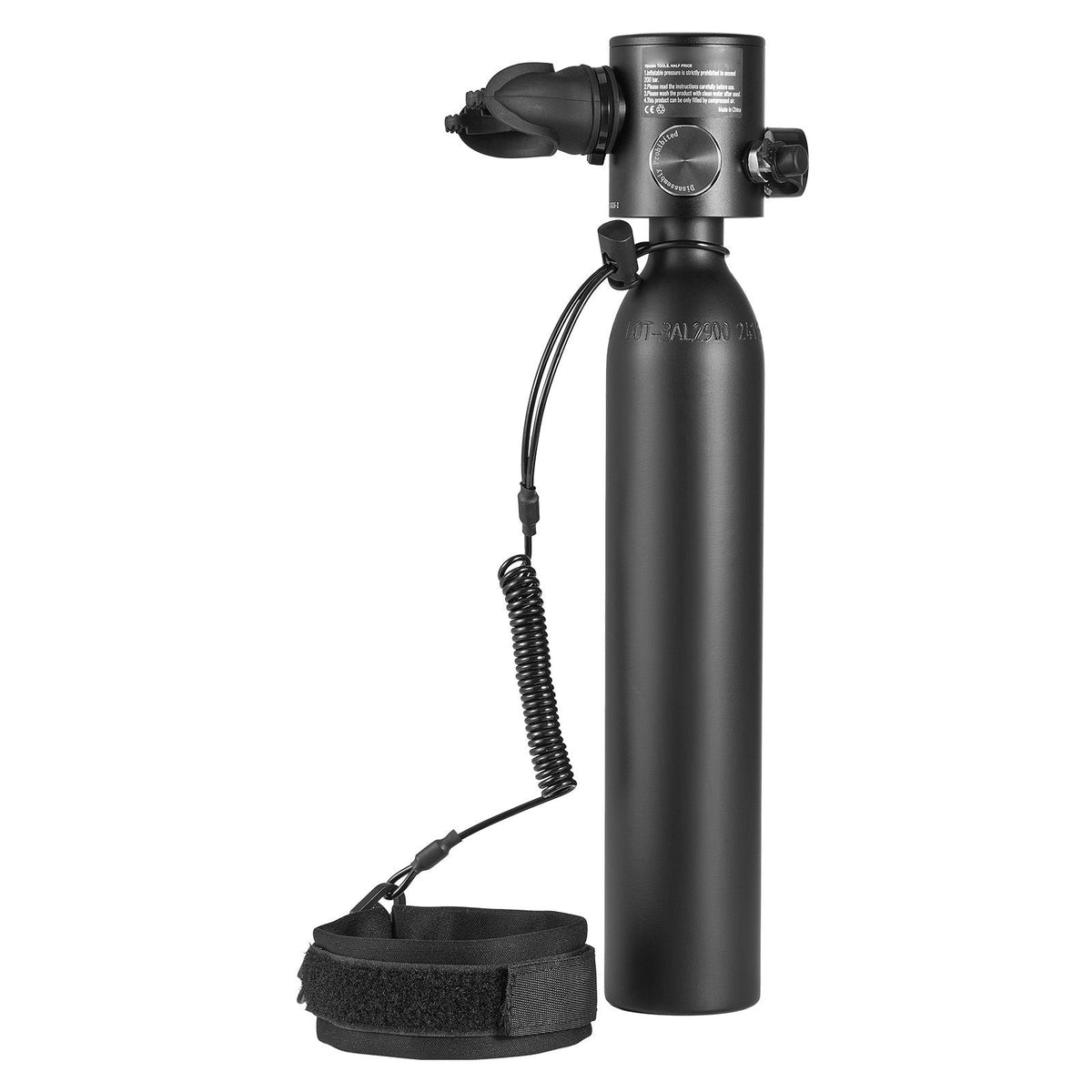Scuba Tank, 0.5L Portable Diving Tank, Diving Oxygen Cylinder Support 5-10 Minutes Underwater Breathing, 32.81 ft Diving Depth, Refillable Snorkel Air Tank with Pump for Underwater Exploration