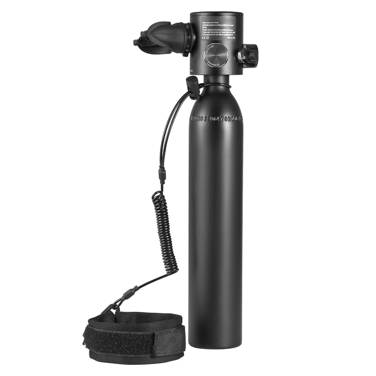 Scuba Tank, 0.5L Portable Scuba Diving Tank, Diving Oxygen Cylinder Supports 5-10 Minutes Underwater Breathing, 98.43 ft Diving Depth, Lung Tank Kit with Snorkel Mask for Underwater Exploration
