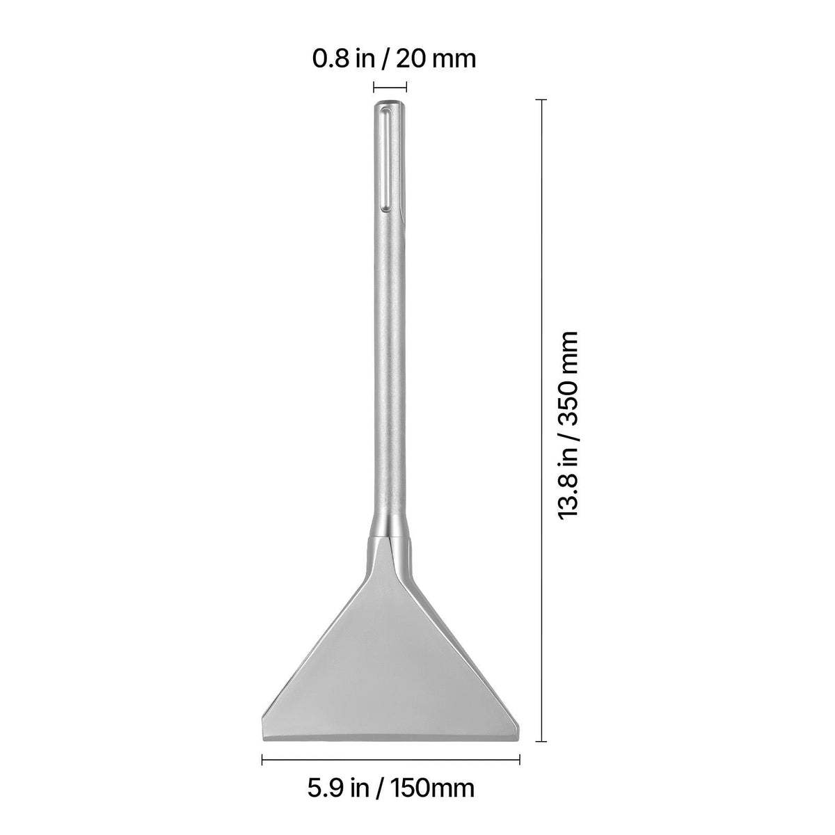 SDS Max Scaling Chisel, 13.8" x 5.9" Chisel Bit with SDS Max Shank, Compatible with Rotary Hammers, Heat Treated 40Cr Alloy Steel, Sharp Edge for Removing Laminate Flooring, Tiles, and Mortar