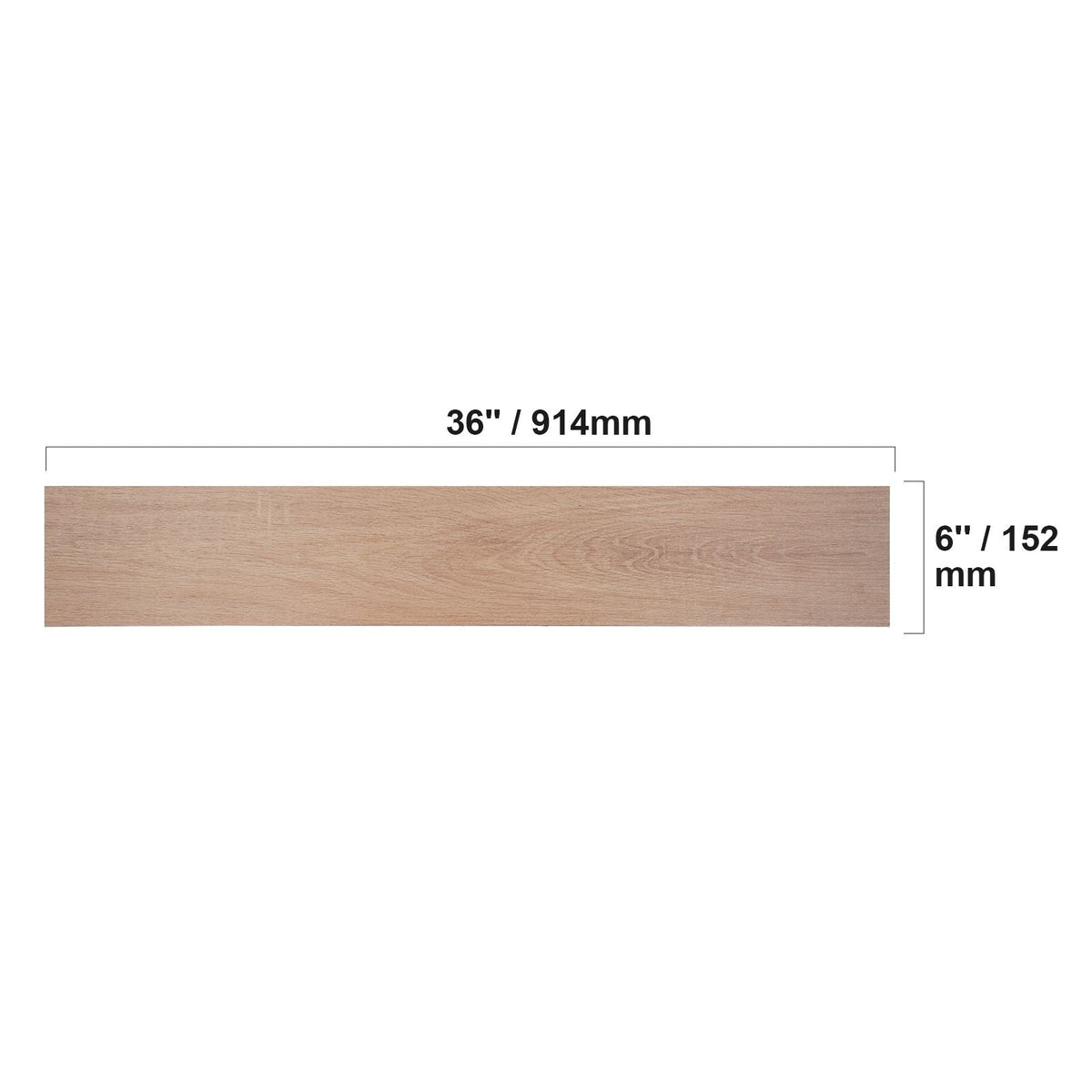 Self Adhesive Vinyl Floor Tiles 36 x 6 inch, 36 Tiles 2.5mm Thick Peel & Stick, Natural Wood Grain DIY Flooring for Kitchen, Dining Room, Bedrooms & Bathrooms, Easy for Home Decor