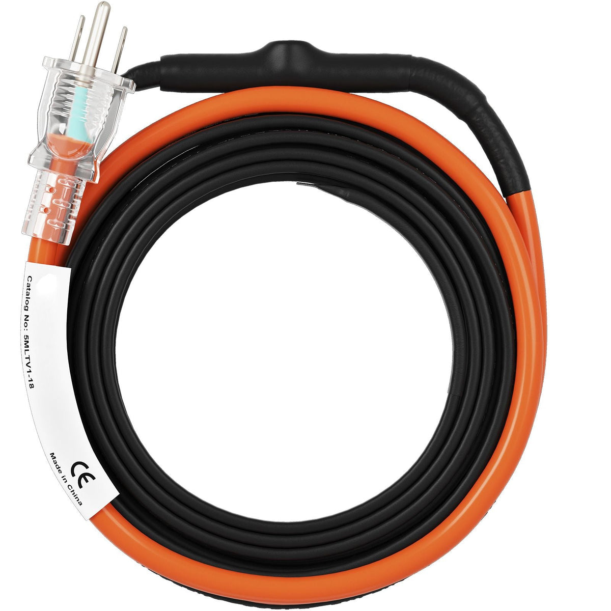 Self-Regulating Pipe Heating Cable, 18-feet 5W/ft Heat Tape for Pipes Freeze Protection, Protects PVC Hose, Metal and Plastic Pipe from Freezing, 120V