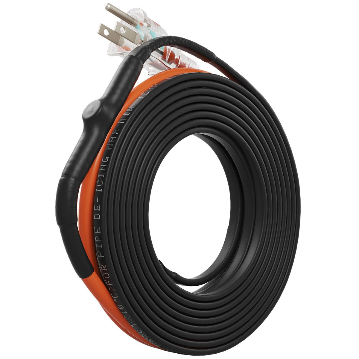 Self-Regulating Pipe Heating Cable, 24-feet 5W/ft Heat Tape for Pipes Freeze Protection, Protects PVC Hose, Metal and Plastic Pipe from Freezing, 120V