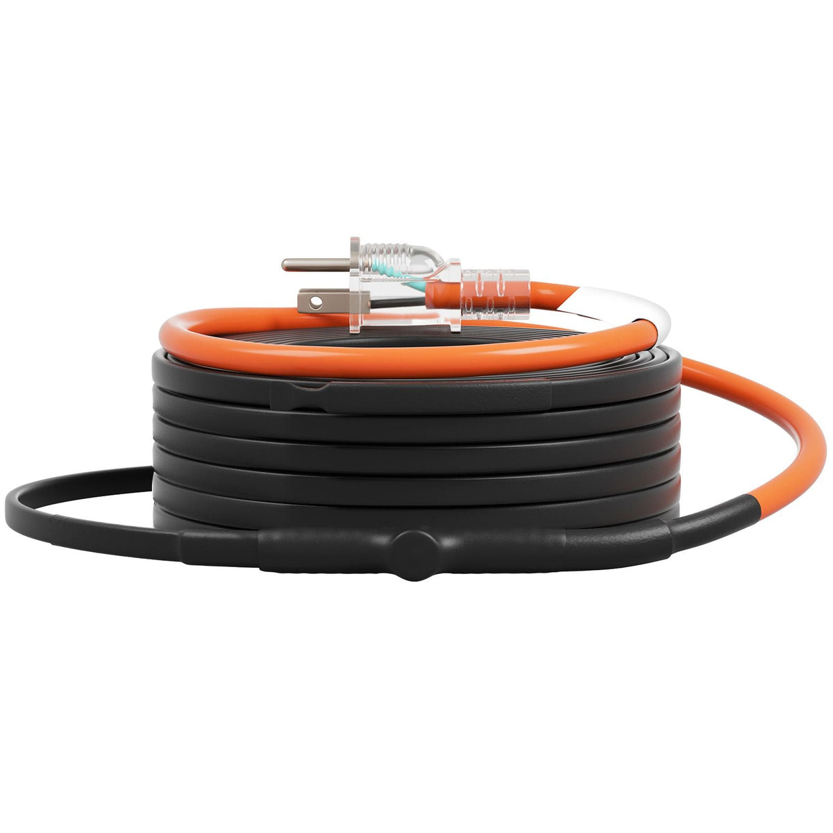 Self-Regulating Pipe Heating Cable, 40FT 5W/FT Heat Tape for Pipes Freeze Protection, Water Pipe Heat Cable with Built-in Thermostat Protects PVC Hose, Metal and Plastic Pipe from Freezing