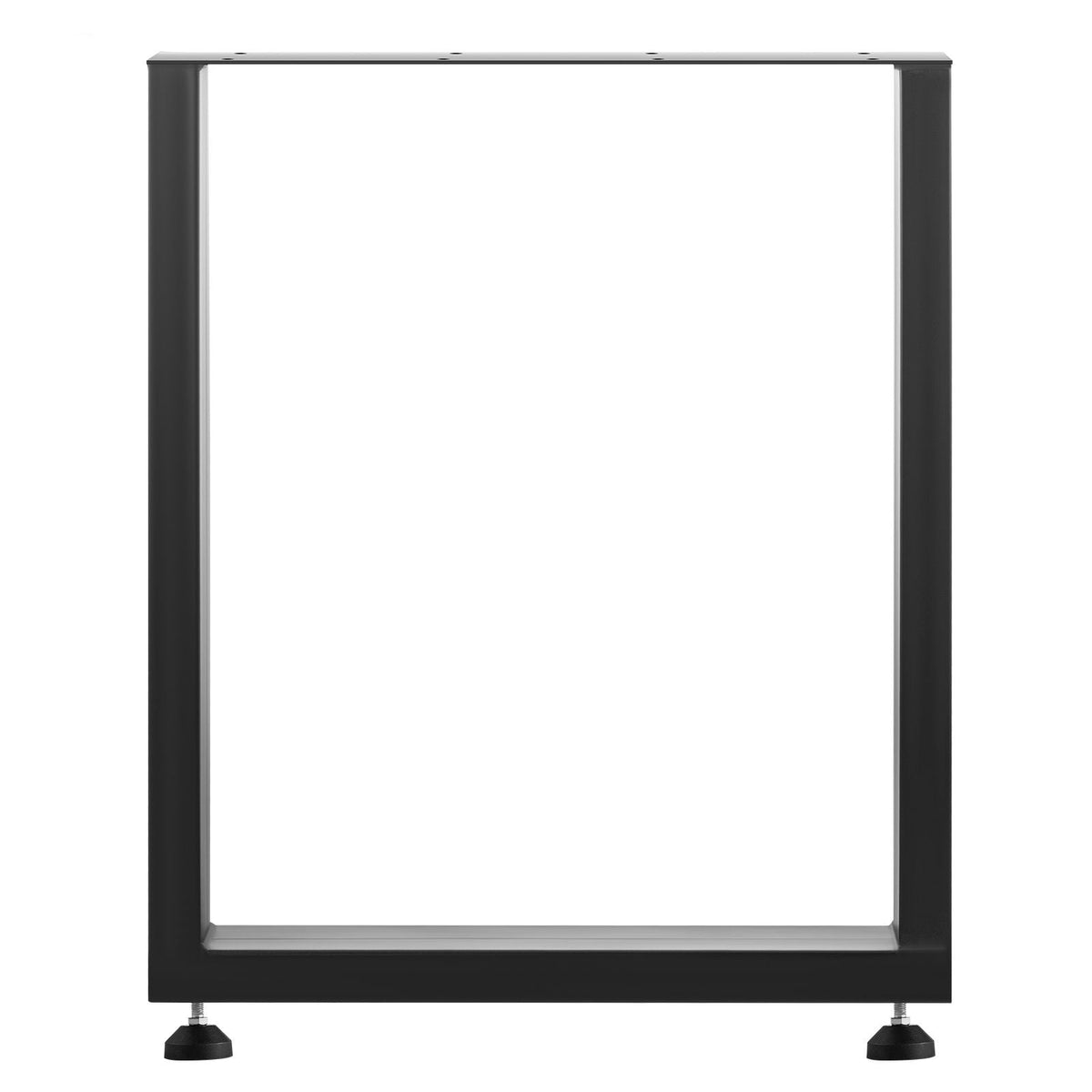 Set of 2 Steel Table Legs, 28''Height 24''Wide Dining Table Legs, Heavy Duty 3.1" Width Box Section Square Table Legs, 28x24x3.1 Inch Black Color Industrial Country Style Metal Dining Legs